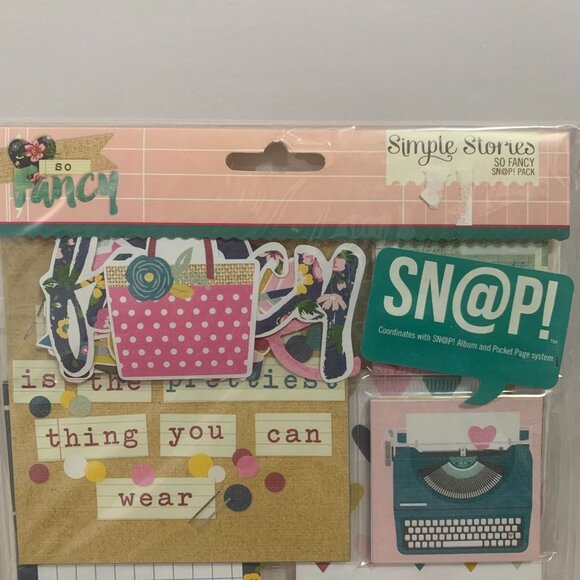 Simple Stories "So Fancy" Album Pocket Page System Junk Journal Set - Picture 2 of 5